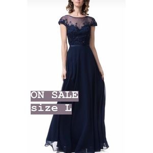 Mother of the bride mother of the groom navy gown